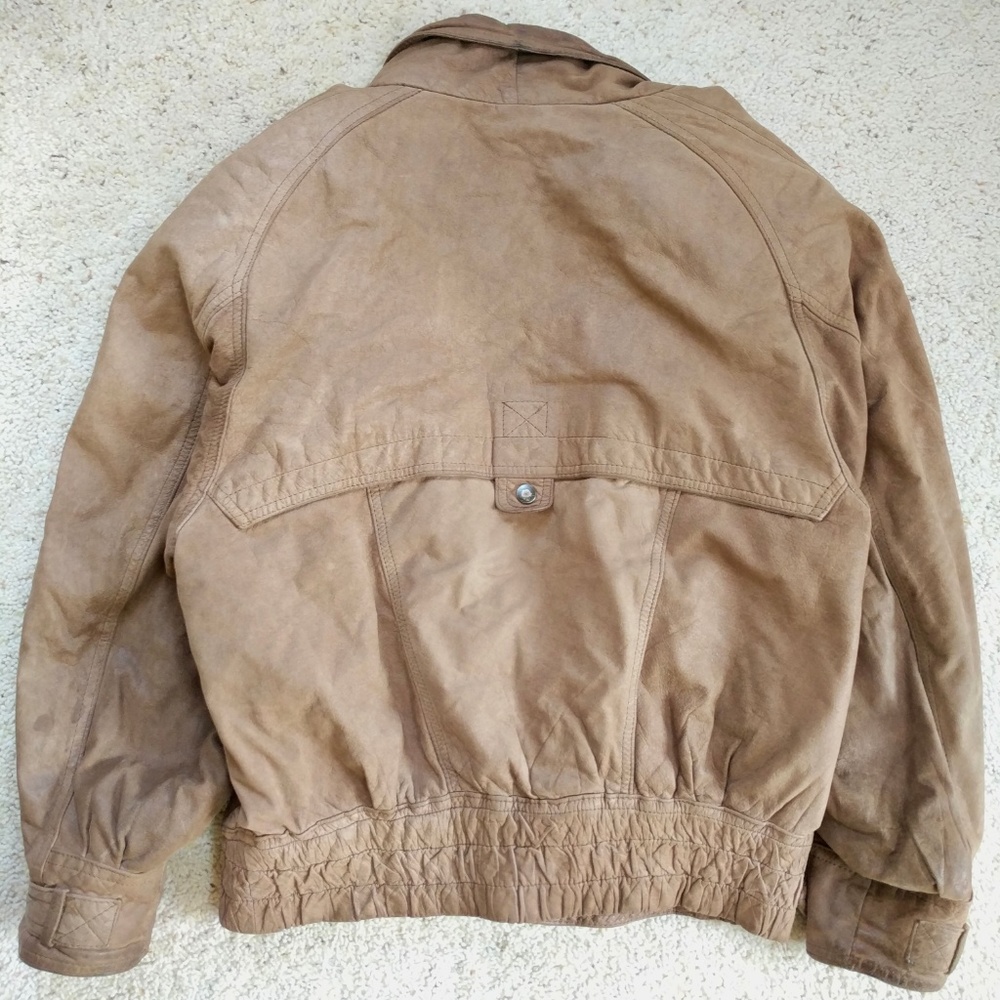 Vintage Jacqueline Ferrar Moto Biker Leather Jacket Insulated Paisley Lining M - Picture 4 of 8